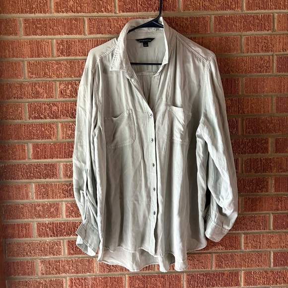 Rock & Republic Gray Button Down Long Sleeve Shirt Size X-Large - Picture 1 of 7